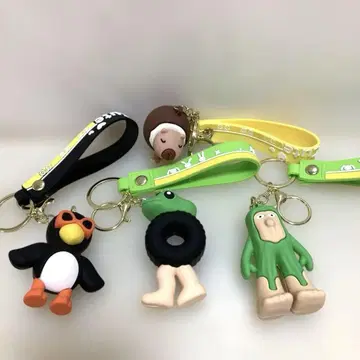 이탈리안 브레인 로트 러버 스트랩 키링 4세트