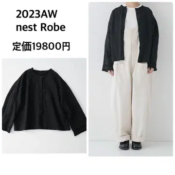 네스트로브 빈티지 라이크 가디건 블라우스 블랙 nest Robe