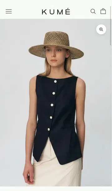 KUME 한국 LINEN BOAT-NECK VEST