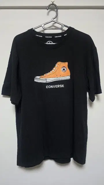 CONVERSE 오렌지 스니커즈 T셔츠 L