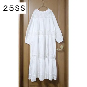 25SS Spick and Span HYU 레이스 개더 원피스