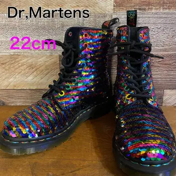 Dr,Martens 닥터마틴 스팽글 레인보우 22cm 미사용
