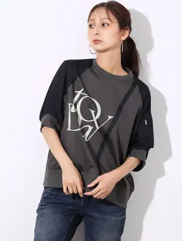 스콧 클럽 야마다야 다크 그레이 MA-1 스타일 티셔츠 새상품