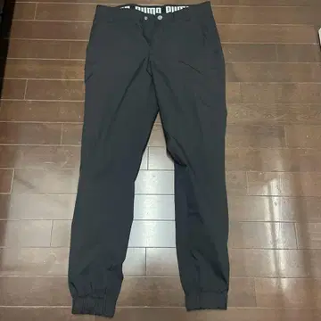 PUMA 블랙 조거 팬츠 W30 리브 밑단