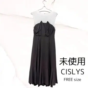 [택 포함 새상품 CISLYS] 이소재 다크 브라운 슬리브리스 원피스 롱