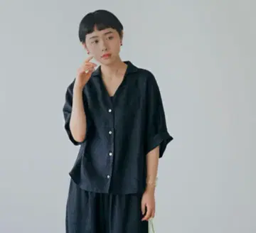 북유럽 올인원 스타일 프렌치 린넨 블라우스 S