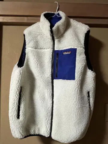플리스 자켓 XLARGE 화이트/블루
