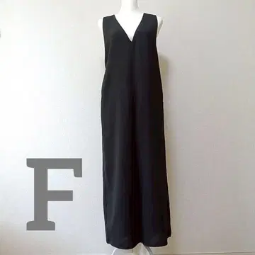 [ 글로벌 워크/GLOBAL WORK ] 슬리브리스 롱 원피스 블랙 F