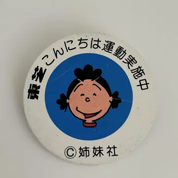 사자에상 배지 쇼와 레트로 진품