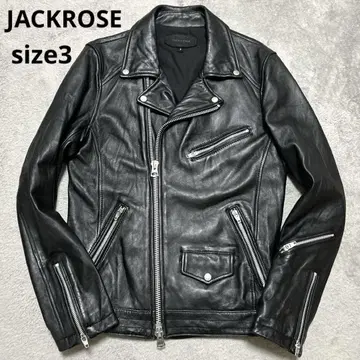 JACKROSE 잭로즈 블랙 가죽 남성용 더블 라이더 자켓