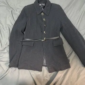 ZARA 다크 그레이 자켓 벨트 포함