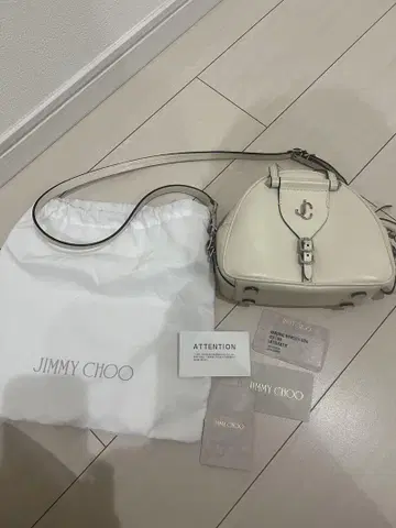 JIMMY CHOO 화이트 숄더백