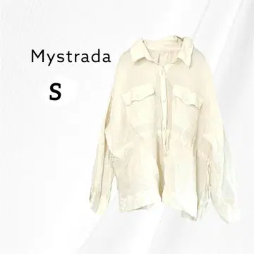 마이 스트라다 린넨 셔츠 블라우스 긴팔 S 크림 화이트
