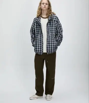 Khakis Hooded Wind Jacket Tartan