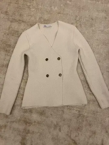 ZARA 아이보리 더블 버튼 자켓 S 사이즈