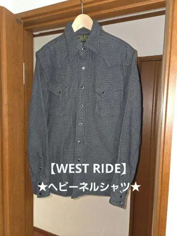 새상품급 WEST RIDE 웨스턴 체크 헤비 플란넬 셔츠 긴팔