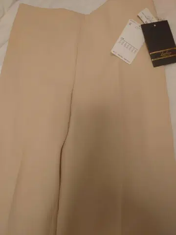 베이지 슬랙스 폴리에스테르 100%