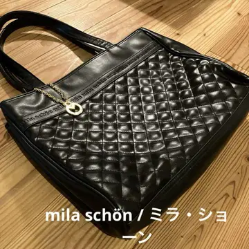새상품급 Milaschon 밀라 숀 토트백 블랙 골드 참