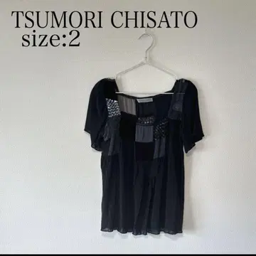 츠모리치사토 TSUMORI CHISATO 반팔 블라우스 스팽글