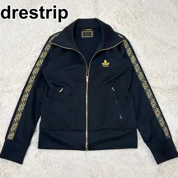 drestrip 드레스트립 트랙 자켓 금색 사이드 라인 가슴 로고