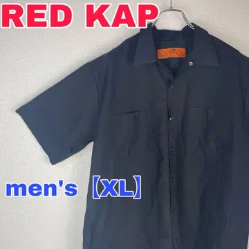 Z332 [ RED KAP ] 반팔 워크 셔츠 [ 남성용 XL ] 블랙