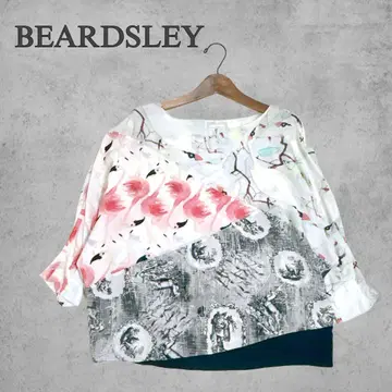BEARDSLEY 실크 절개 돌먼 슬리브 풀오버 플라밍고