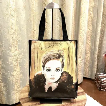 레어 새상품급 MARY QUANT 마리콴트 토트백 캔버스 블랙