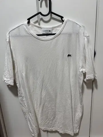 LACOSTE 화이트 T셔츠 US S