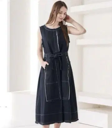 [미사용] MICHAEL KORS 다크 데님 슬리브리스 원피스
