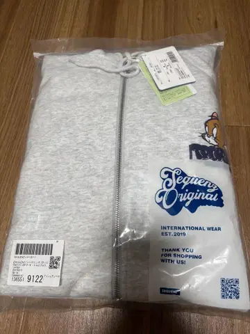 SEQUENCE Original 그레이 지퍼 후드티