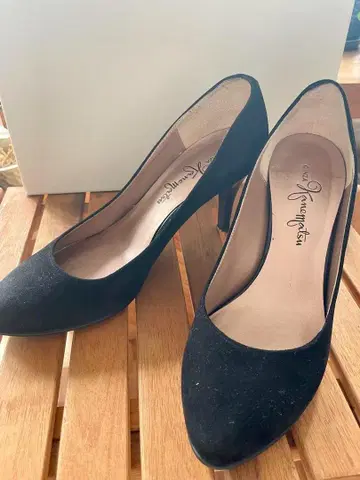 긴자 카네마츠 블랙 스틸레토 하이힐 24cm