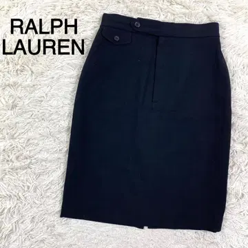 RALPH LAUREN 블랙 컬러 무릎 기장 타이트 스커트