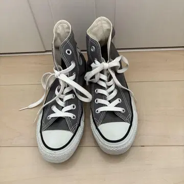 CONVERSE ALL STAR 그레이 하이컷 스니커즈 사이즈 4 1/2