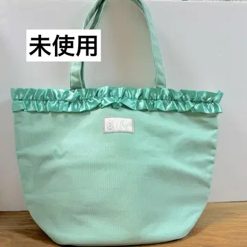 미사용 다카라즈카 가극단 타마키 료 프릴 보트형 토트백 그린