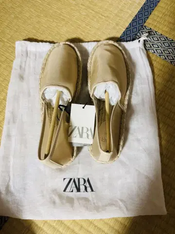 ZARA 에스파드리유 베이지 36 수납 가방 포함