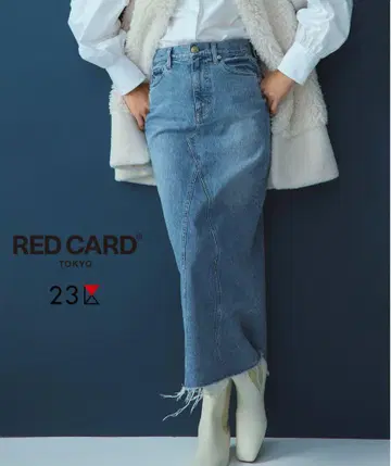 REDCARD TOKYO 23구 콜라보 데님 스커트