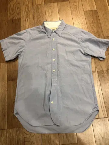 HAVER SACK 스카이블루 반팔 코튼 셔츠 M