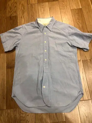 HAVER SACK 스카이블루 반팔 코튼 셔츠 M