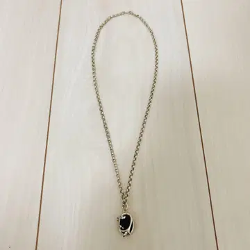 실버 목걸이 (오닉스 펜던트) 50cm