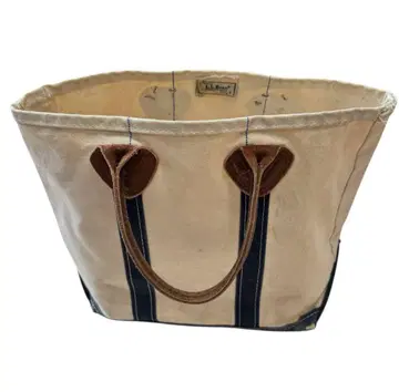 빈티지 80s L.L.Bean Bean 토트 가죽 핸들 백