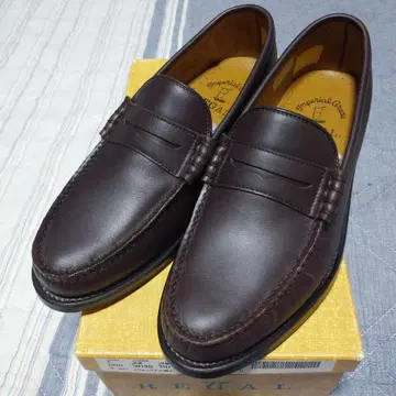 미사용 새상품 REGAL 다크 브라운 가죽 로퍼 24cm