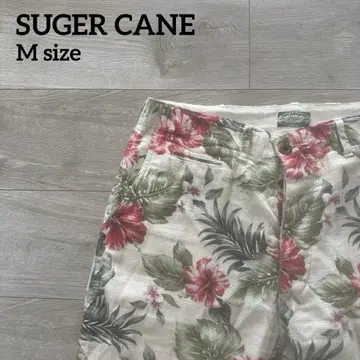 SUGER CANE 슈가케인 M 하프 팬츠 꽃무늬 올 패턴