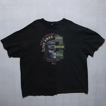 Harley-Davidson 2332 구제 T셔츠 3XL 블랙