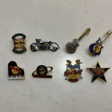 Hard Rock Cafe 핀 배지 8 세트