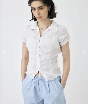 moussy SHIRRING RIBBON 셔츠