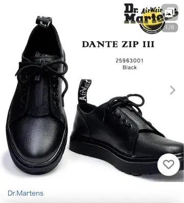 Dr.Martens DANTE ZIP III 블랙 로퍼 2way