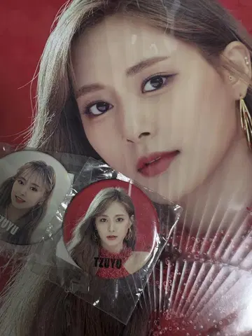 TZUYU 캔뱃지 부채