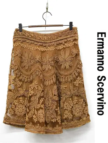 H519/Scervino Street 플레어 스커트 레이스 꽃무늬 46