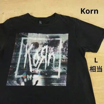 수입 구제 의류 Korn Static Square 밴딩 티셔츠