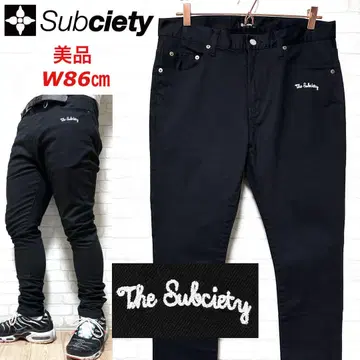 새상품급 Subciety 스키니 데님 팬츠 Skinny 블랙 데님